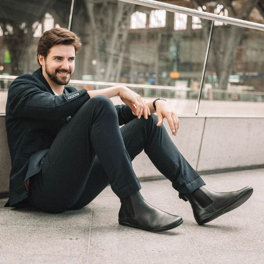 Chelsea Boots Herren schwarz