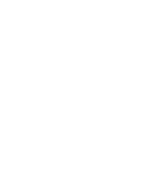 Abstrakte Strichzeichnung zweier einander zugewandter Hände, deren Handflächen geöffnet und leicht gewölbt sind. Eine durchgehende, geschwungene Linie verbindet sie und vermittelt ein Gefühl von Verbundenheit oder Bewegung. Die Abbildung ist weiß auf schwarzem Hintergrund.