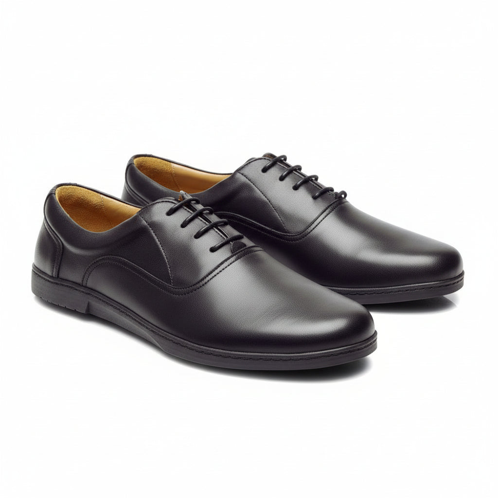 schwarze elegante Business Barfußschuhe - Azugschuhe