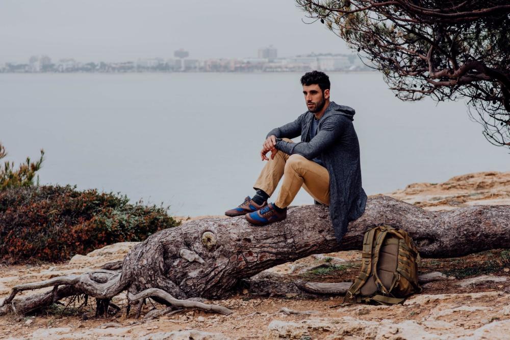 Hiqe Low Brown Blue Waterproof