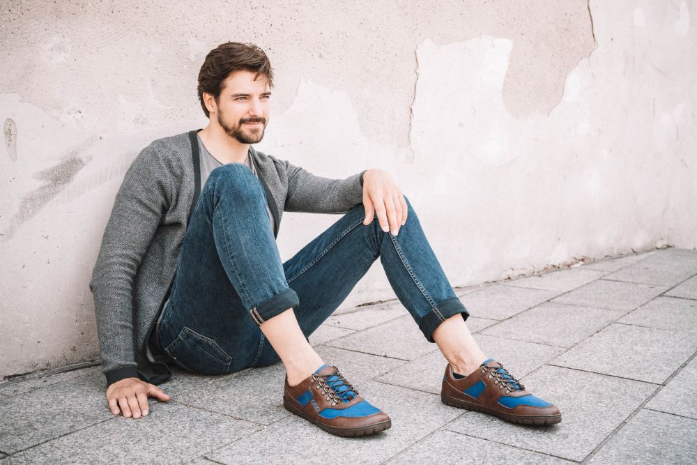 Hiqe Low Brown Blue Waterproof